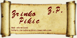 Zrinko Pikić vizit kartica
